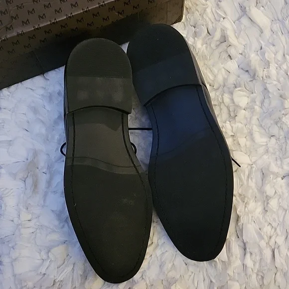 Mofri black men's dress shoes lace up oxford tuxedo shoes classic 10 Like New… - Picture 8 of 10